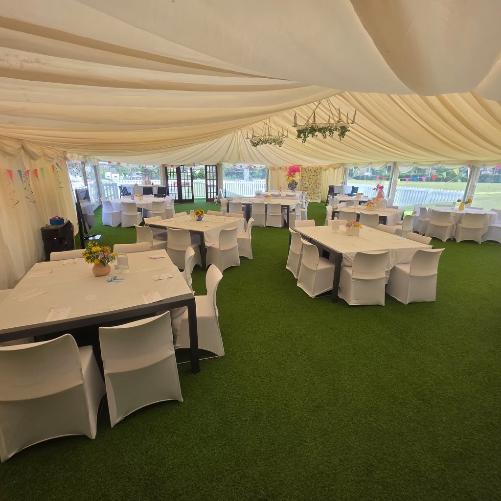 White Tables In Outdoor Marquee 2